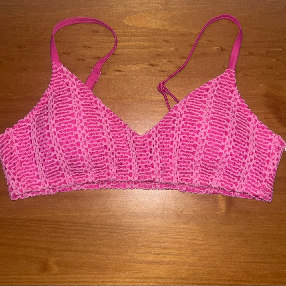 Aerie Pink Crochet Bralette